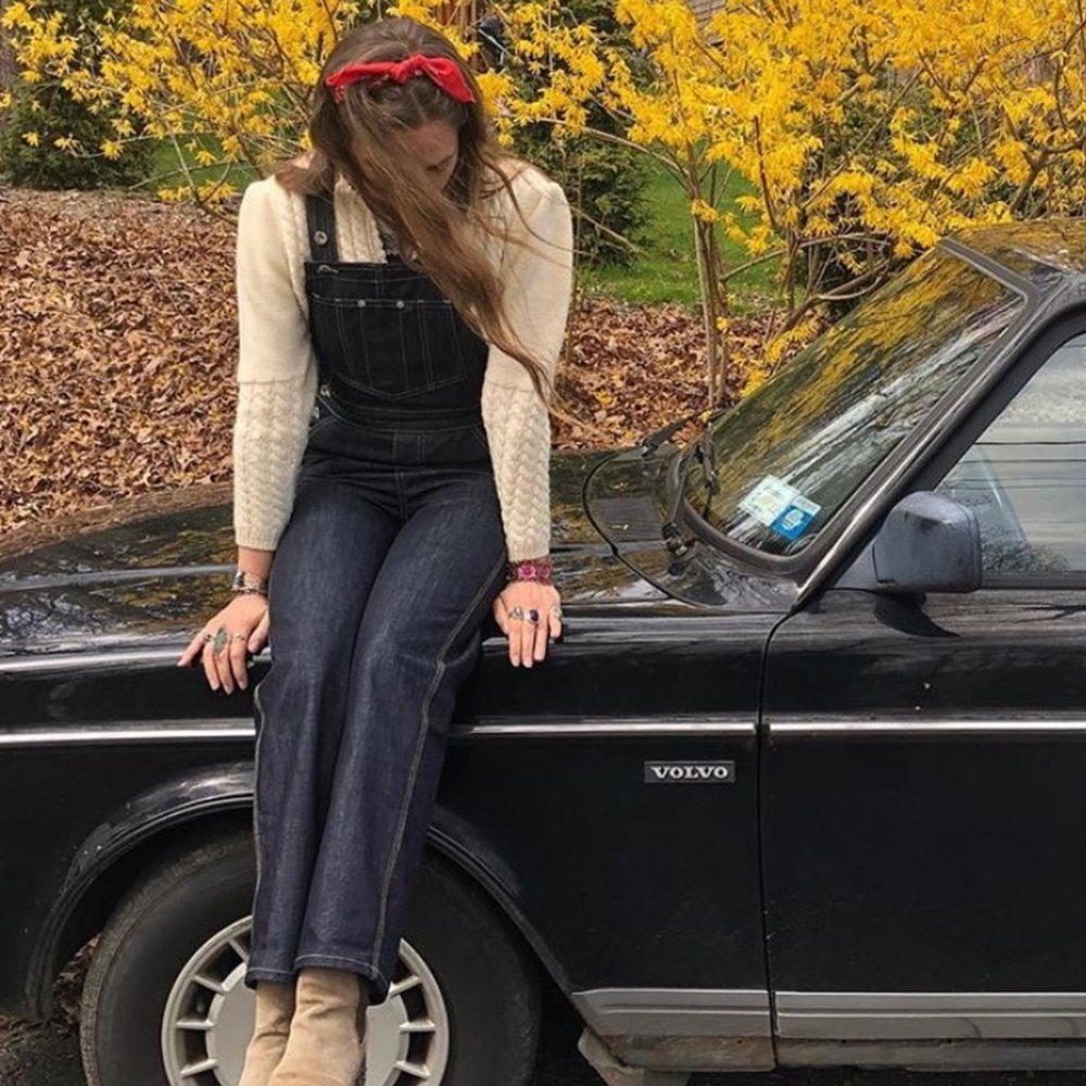 Eve Denim Olympia Overall in Raw Denim